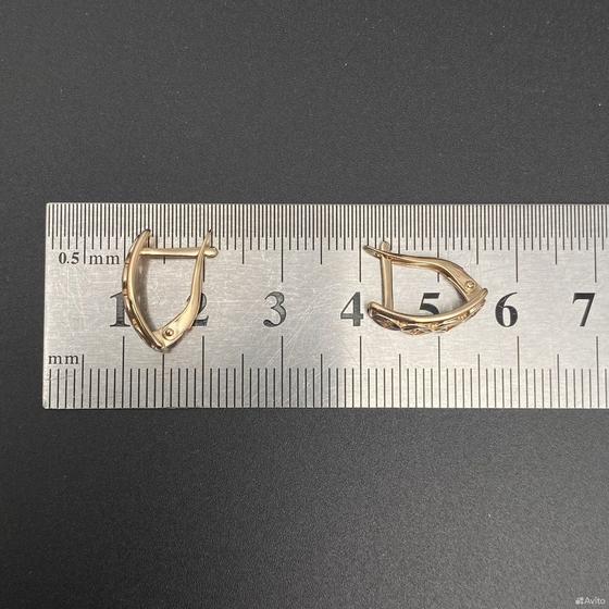 Золотые серьги 585пр. вес: 2,13гр