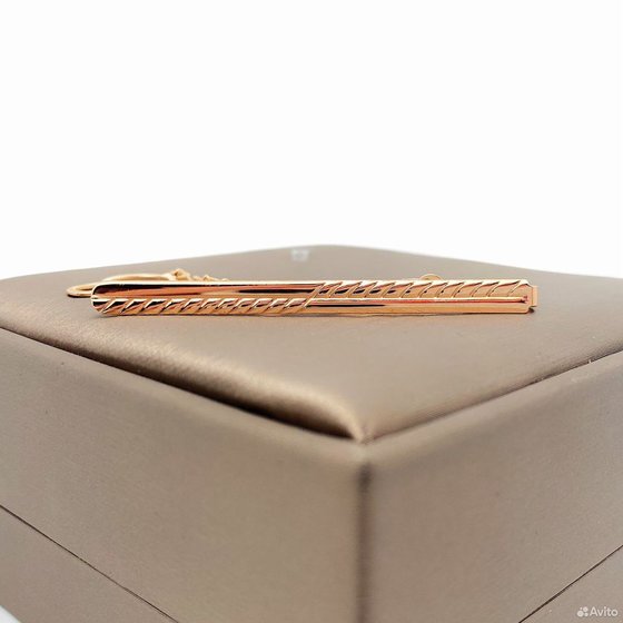 Золотой зажим для галстука 585пр. вес: 3,40гр