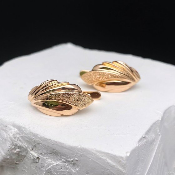 Золотые серьги 585пр. вес: 4,67гр