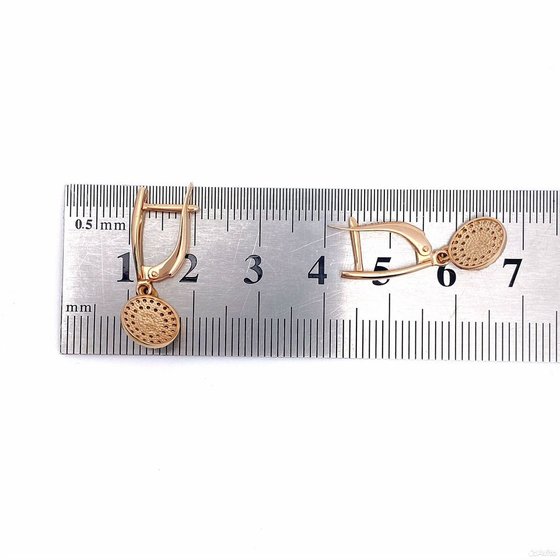 Золотые серьги с камнями 585пр. вес: 3,35гр