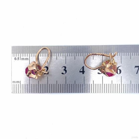 Золотые серьги с камнями 583пр. вес: 2,75гр