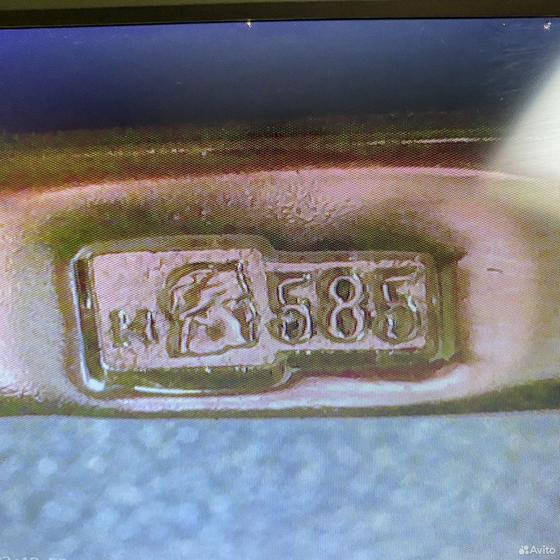 Золотой зажим для галстука с бриллиантом 585пр