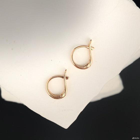 Золотые серьги 585пр. вес: 1,41гр