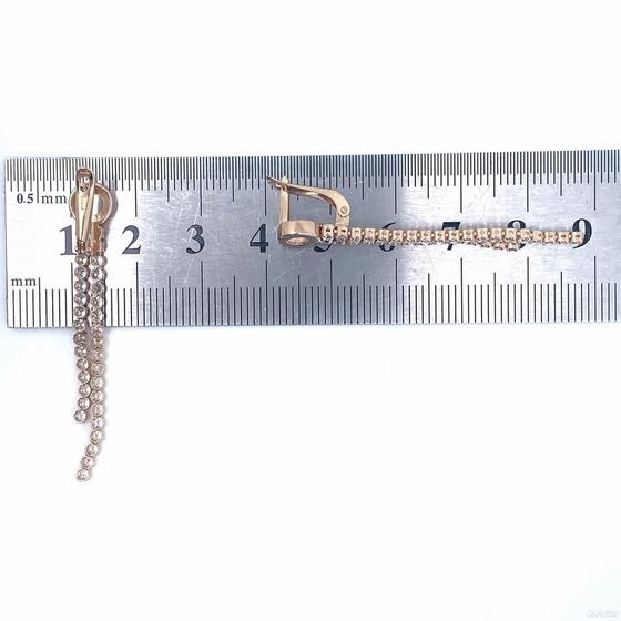 Золотые серьги с камнями 585пр. вес: 3,60гр