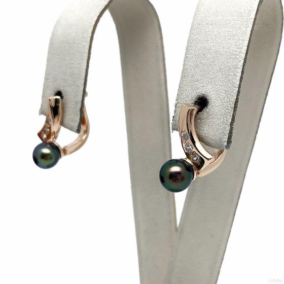 Золотые серьги с камнями 585пр. вес: 3,45гр
