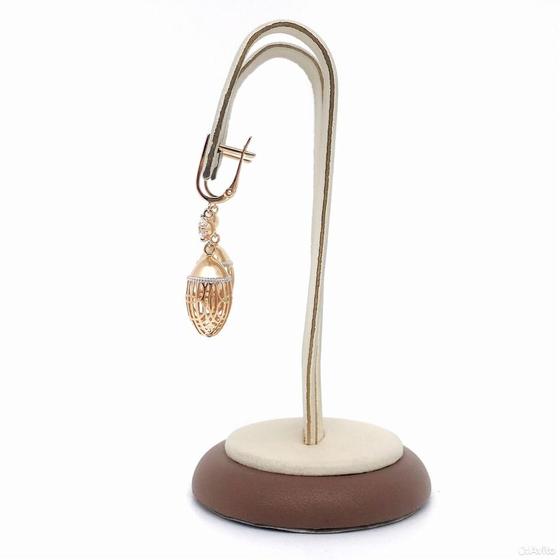 Золотые серьги с камнями 585пр. вес: 3,51гр