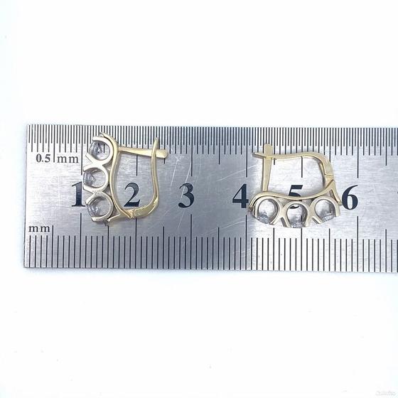 Золотые серьги с камнями 585пр. вес: 4,40гр