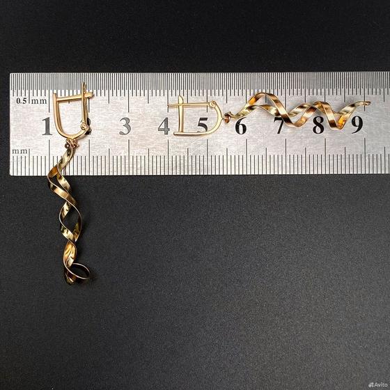Золотые серьги 585пр. вес: 3,31гр