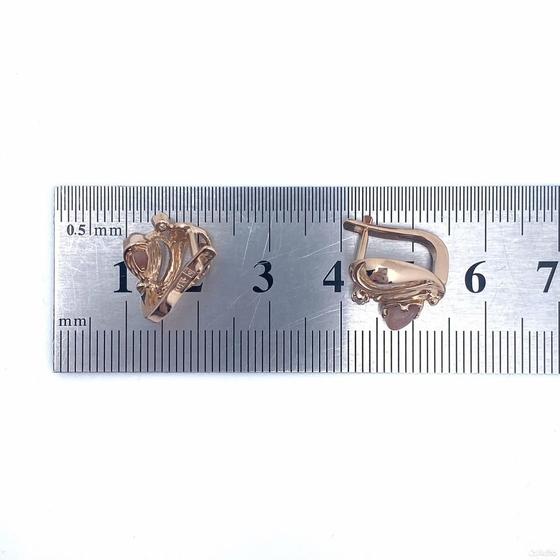 Золотые серьги с камнями 583пр. вес: 4,11гр