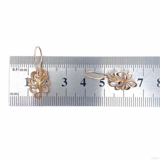 Золотые серьги 585пр. вес: 1,49гр