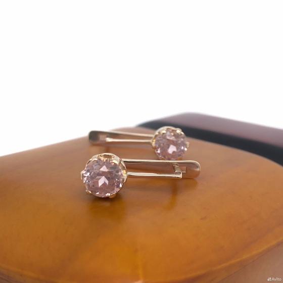 Золотые серьги с камнями 583пр. вес: 2,94гр