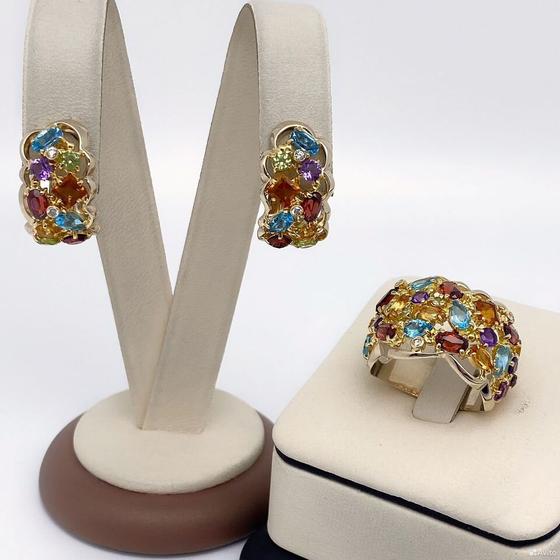 Золотые серьги с бриллиантами 585пр. вес: 11,31гр