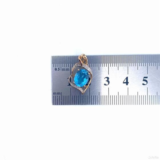 Золотая подвеска с бриллиантами 585пр. вес: 1,64гр