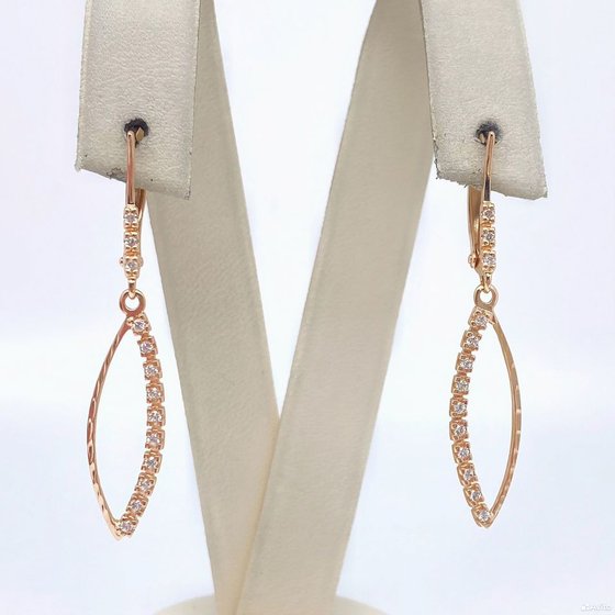 Золотые серьги с камнями 585пр. вес: 2,94гр