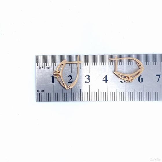 Золотые серьги с бриллиантами 585пр. вес: 3,98гр
