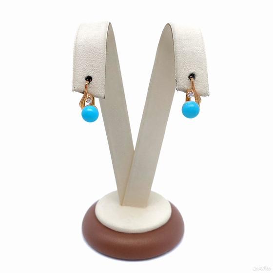 Золотые серьги с камнями 585пр. вес: 2,70гр