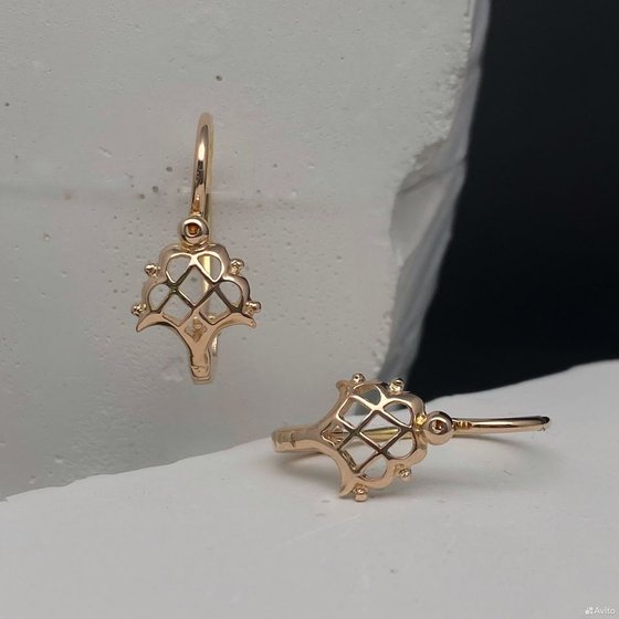 Золотые серьги 583пр. вес: 2,29гр