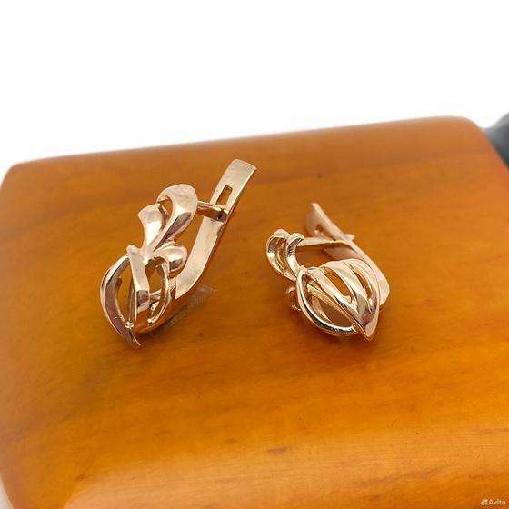 Золотые серьги 585пр. вес: 2,94гр