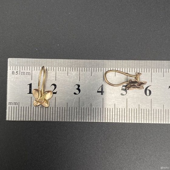 Золотые серьги 585пр. вес: 1,24гр