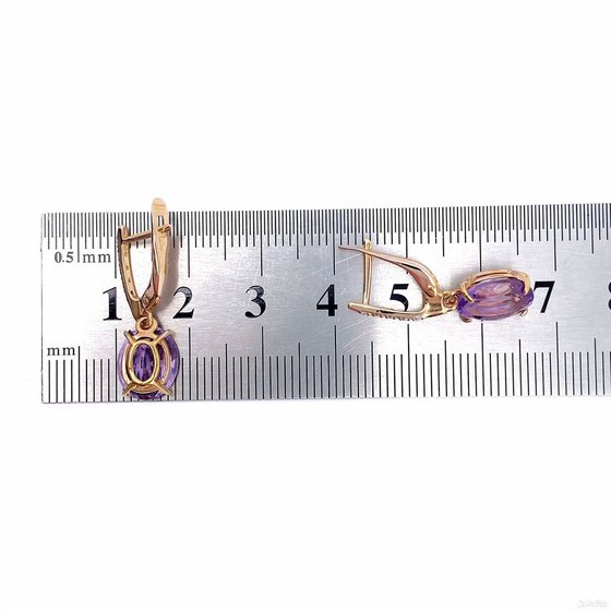 Золотые серьги с камнями 585пр. вес: 2,74гр