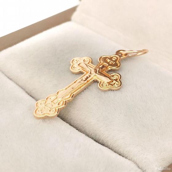 Золотой крест 585пр. вес: 1,40гр