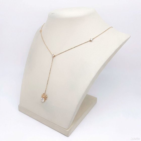 Золотое колье с камнями 585пр. вес: 3,91гр. длина: