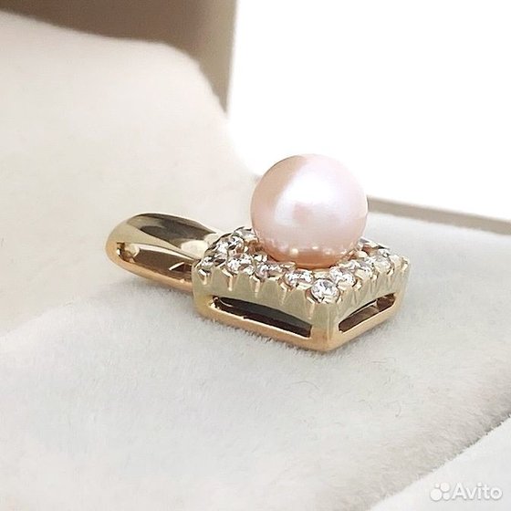 Золотая подвеска с камнями 585пр. вес: 2,33гр