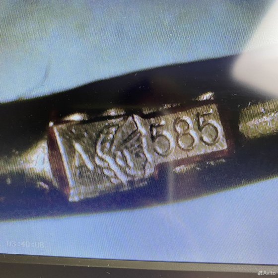 Золотой пирсинг с камнями 585пр. вес: 1,43гр