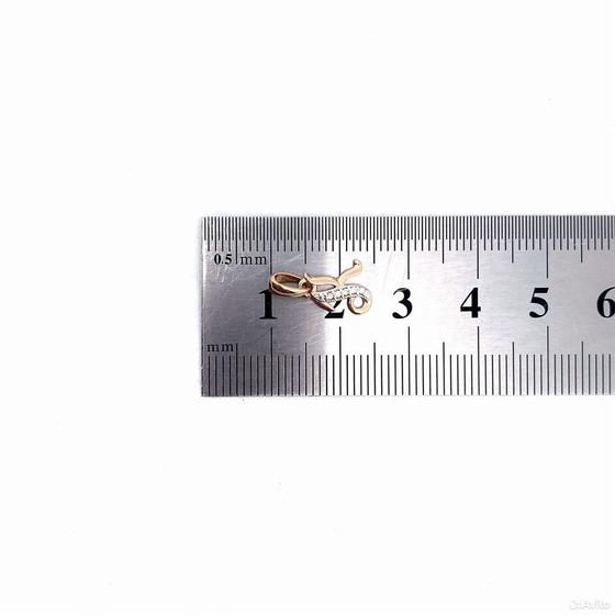 Золотая подвеска с камнями 585пр. вес: 0,53гр