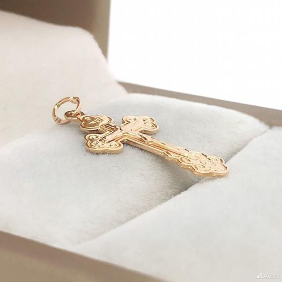 Золотой крест 585пр. вес: 1,40гр
