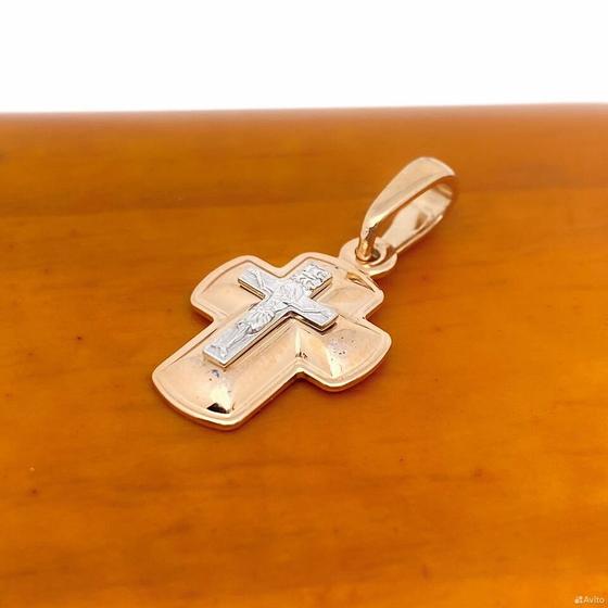 Золотой крест 585пр. вес: 0,87гр