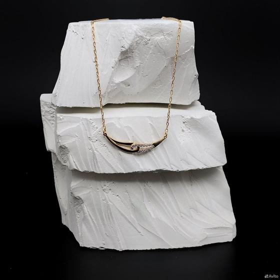 Золотое колье с камнями 585пр. длина: 45см