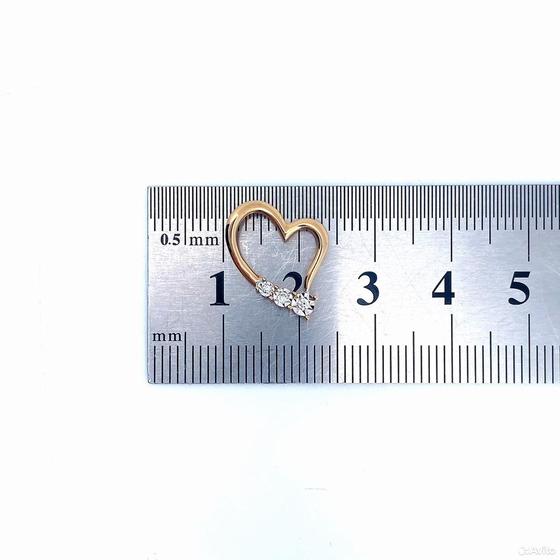 Золотая подвеска с бриллиантами 585пр. вес: 1,25гр