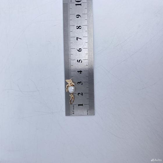 Золотая подвеска с камнем 585пр. вес: 1.01гр