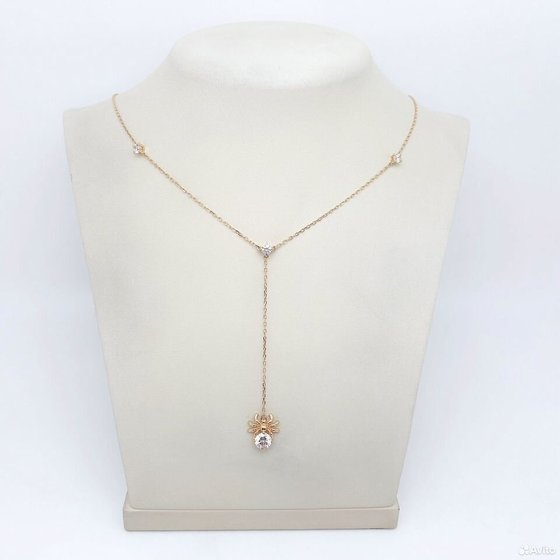 Золотое колье с камнями 585пр. вес: 3,91гр. длина:
