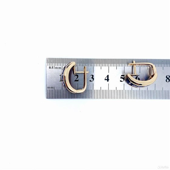 Золотые серьги с камнями 585пр. вес: 6,87гр