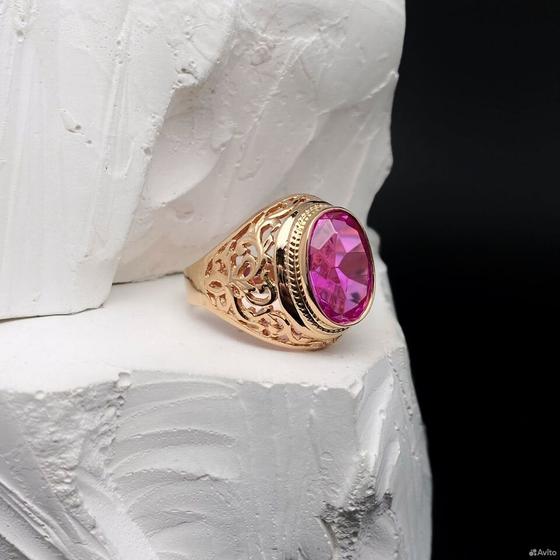 Золотое кольцо с камнем 583пр. размер: 18,8